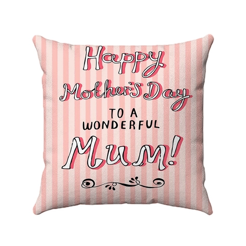 Muttertag Kissenhülle Superweicher Kurzplüsch Blumen Herz Druck Best Mom Slogan Quadratischer Sofa Kissenbezug Dekoration