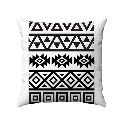 Nordic Style Short Plush Pillowcase Geometric Leaf Alphabet Pattern Decorative Throw Pillow Cover For Sofa Living Room Home Decor