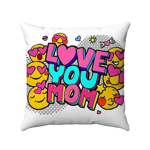 Leinen Kurzplüsch Deko Kissenbezug Muttertag Ostern Geburtstag Pop Art Kissenhülle Für Sofa Zuhause Büro Auto Deko