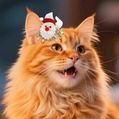 Mollette per Capelli Natalizie per Cani Gatti Babbo Natale Pupazzo di Neve Albero di Natale Renna in Rete Glitter Forcine Accessori per Feste di Natale