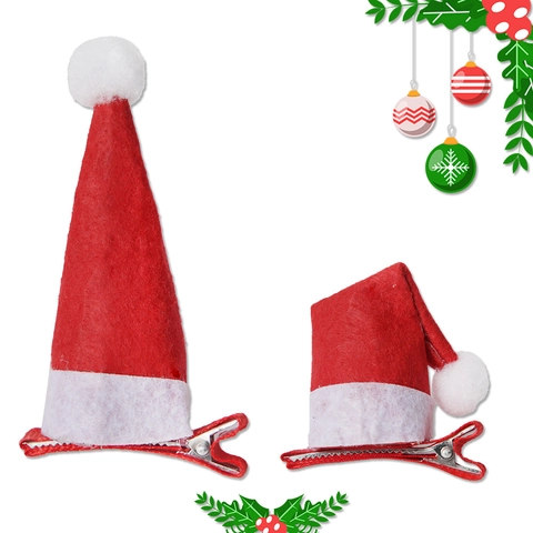 Mini Weihnachtsmütze Haarclips Für Damen Kinder Filz Rot Weiß Haarnadeln Für Weihnachtsfeier Festliche Haar Accessoires