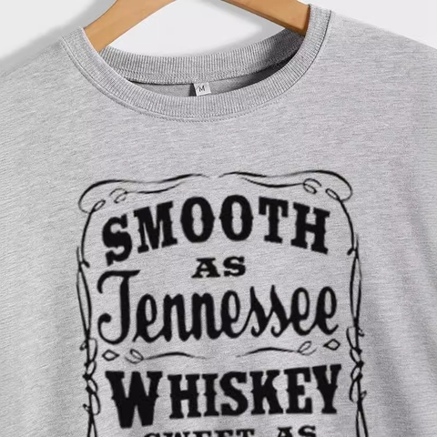 Women Sweatshirt Cotton Polyester Crewneck Long Sleeve Retro Letter Print Casual American Streetwear Pullover