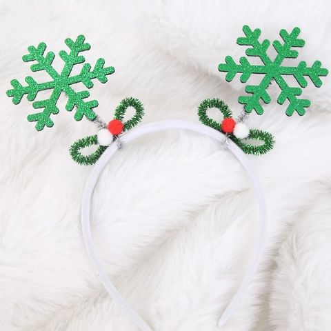 Serre-tête Flocon de Neige de Noël et Lunettes de Fête à Paillettes pour Célébration de Fêtes Accessoires de Décoration