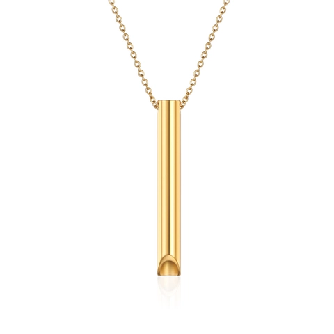 Collar de Respiración Consciente para Aliviar el Estrés Colgante de Meditación de Acero Inoxidable para Hombre Mujer Regalo