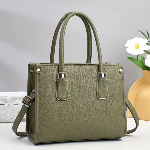 Bolso De Mano Tote Para Mujer Patrón Lychee Cuero PU Gran Capacidad Bolso De Hombro Cruzado Para Oficina Diario Elegante Simple