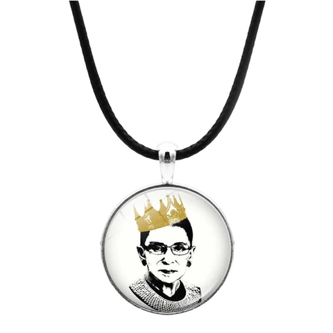 Collier Pendentif Alliage De Zinc Verre Avec Cordon En Cuir Style Rétro Bijoux De Mode Pour Hommes Et Femmes