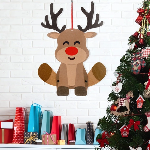 Decorazioni Natalizie Da Appendere In Feltro Tessuto Non Tessuto Babbo Natale Pupazzo Di Neve Renna Articolata Porta Parete Casa Festa Decor