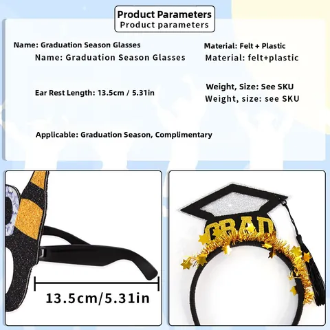 Abschlussfeier Dekoration Brille Kreative Foto Requisiten Für Klassentreffen Zeremonie Glückwünsche Absolvent Eltern Glitzer Brillen Zubehör