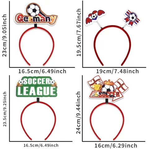 Cerchietto per Tifosi di Calcio Decorazioni per Partite Goal Winner Cheering Props National Style per Eventi e Feste