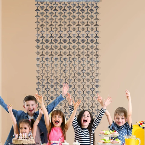 Laser Silver Diamond Tinsel Fringe Curtain Holographic PET Geometric Party Backdrop For Birthday Wedding Event Decoration