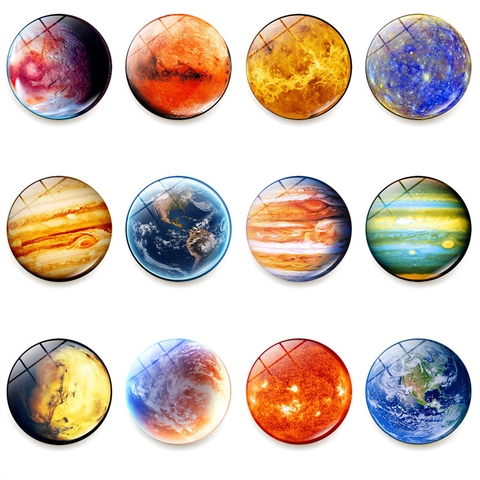 Sonnensystem Planet Glas Kühlschrankmagnete Universum Galaxie Nebel Dekorative Kühlschrankmagnete Für Whiteboard Büro Zuhause Deko