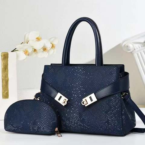 Borsa A Mano E Pochette In Pelle Sintetica Con Trama Serpente Chic Grande Capacità Tracolla Tote Da Donna Stile Urbano