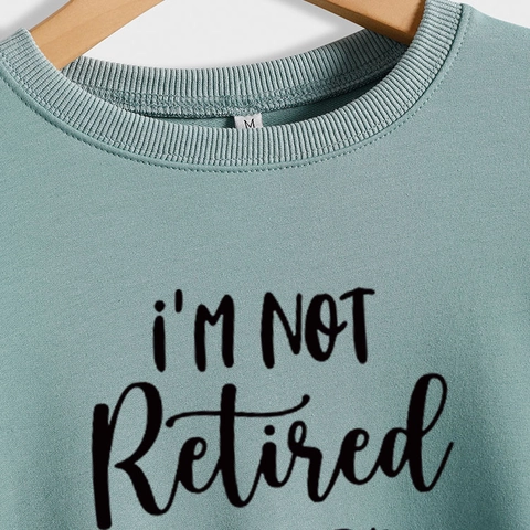 Sweatshirt Décontracté pour Femmes en Mélange de Coton Slogan Amusant pour Grand-Mère Col Rond Manches Longues Pullover