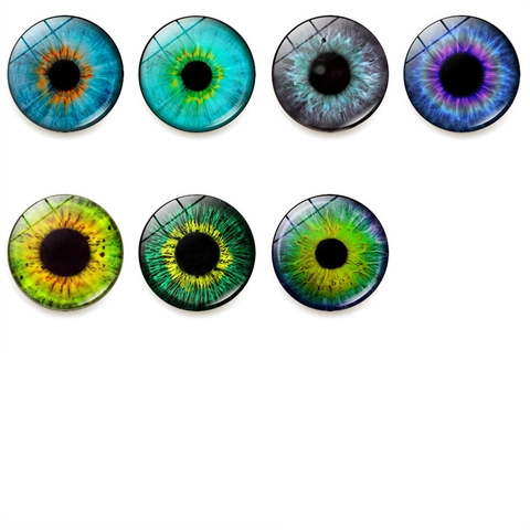 Round Glass Refrigerator Magnet With Realistic Cat Eye Iris Pattern Artistic Decorative Magnetic Sticker For Kitchen Whiteboard Office Home