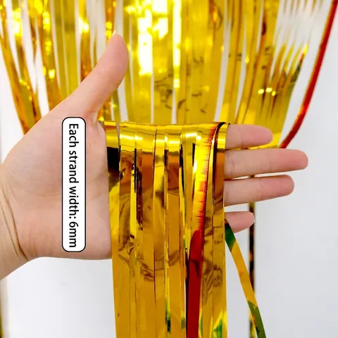 Cortina de Flecos de Oropel Metálico Fondo Decoraciones de Fiesta Fondo de Empalme Para el Día de San Patricio Cumpleaños Boda