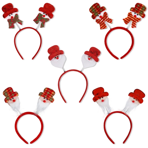 Cerchietto Natalizio Babbo Natale Pupazzo di Neve Corna di Cervo Boppers Xmas Bomboniere Accessori per Capelli Decorazione Vacanze