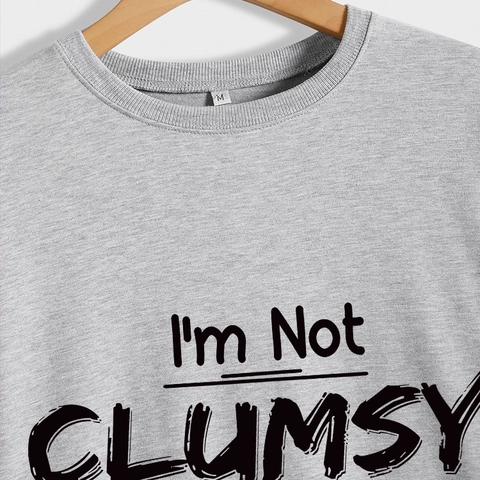 Damen Sweatshirt Rundhals Langarm Baumwollmischung Humorvoller Slogan Print Lässig Streetwear Pullover