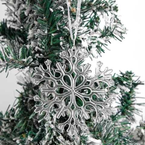 Transparente Kunststoff Weihnachtshänger Engel Rentier Schneeflocke Eiszapfen Anhänger Für Feiertag Party Baum Deko