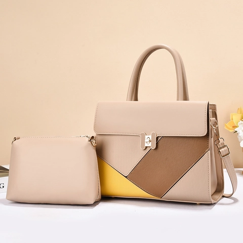 Γυναικεία Western Vintage Τσάντα από Δέρμα PU Patchwork Και Μικρό Τσαντάκι Τσάντα Ώμου Με Μεταλλική Αγκράφα H Καθημερινή