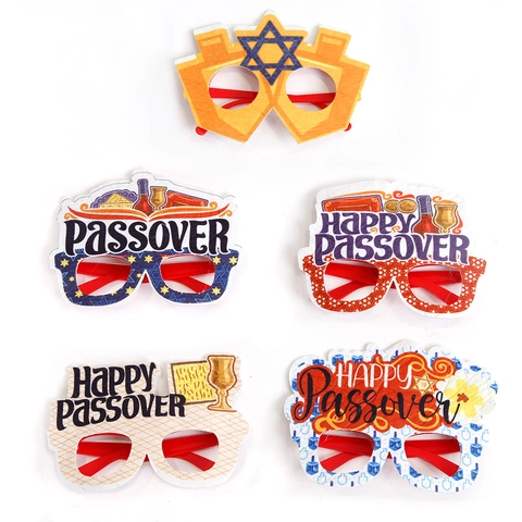 Passover Party Glasses Jewish Star Of David Design Photography Props Festive Paper Holiday Decor Glasses For Adults Kids