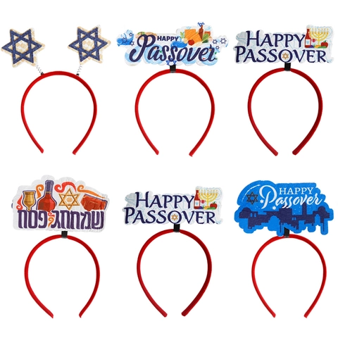 Fascia Happy Passover Decorazioni per Feste Ebraiche Stella di Davide Accessori Fotografici per Bambini Adulti Gioielli per Feste