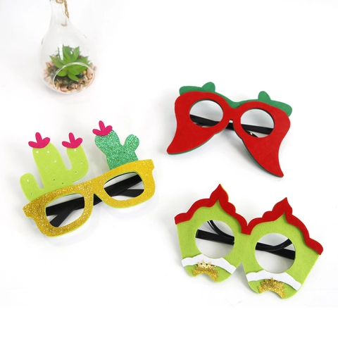 Mexican Carnival Party Glasses Cactus Chili Maracas Style Festive Eyewear For Fiesta Cinco De Mayo Celebration Photo Props
