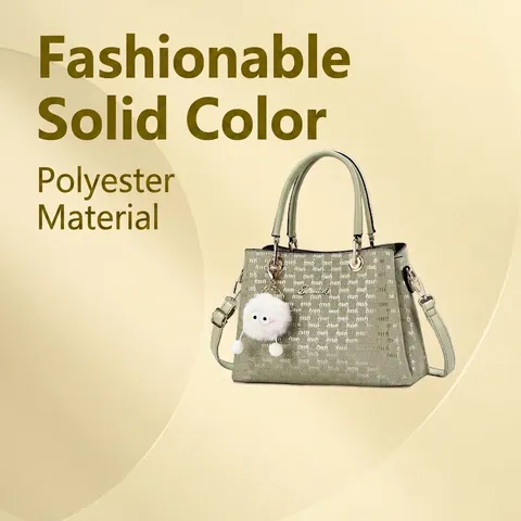 Mode Damen Handtasche PU Leder Große Kapazität Tragetasche Mit Monster Anhänger Buchstaben Prägung Schultertasche Für Alltag