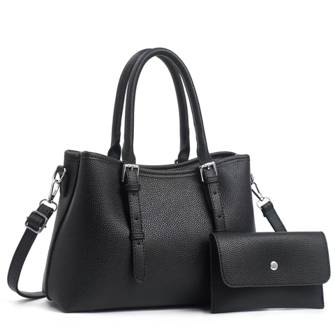 Bolso De Mano Y Cartera De Cuero PU Con Grano De Litchi Bolso De Hombro Retro Minimalista Para Mujeres