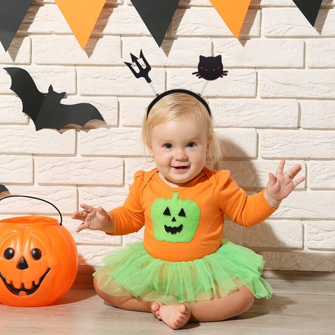 Cerchietto di Halloween Spaventoso Decorazione per Feste Zucca Fantasma Pipistrello Ragno Glitter Fascia per Capelli Costume Foto Puntelli