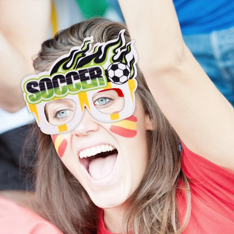 Soccer Theme Party Decorative Glasses Football Championship Celebration Props For Fans Bars Clubs Game Day Sport Eyewear