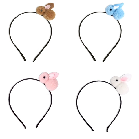 Serre-tête Lapin de Pâques en Peluche pour Enfants Filles Oreilles de Lapin pour Décoration de Fête de Pâques