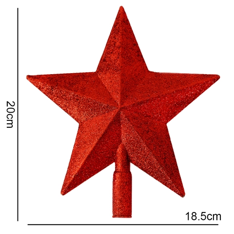 Stella Per Punta Albero Di Natale Glitterata Forma Stella Schiuma Plastica Decorazione Festiva Per Feste Casa