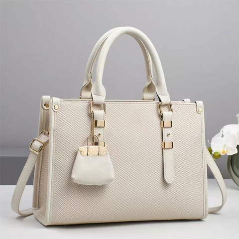 Borsa Tote Donna Pelle PU Trama Intrecciata Borsa A Spalla Mini Pendente Dettagli Dorati Versatile Ufficio Quotidiano