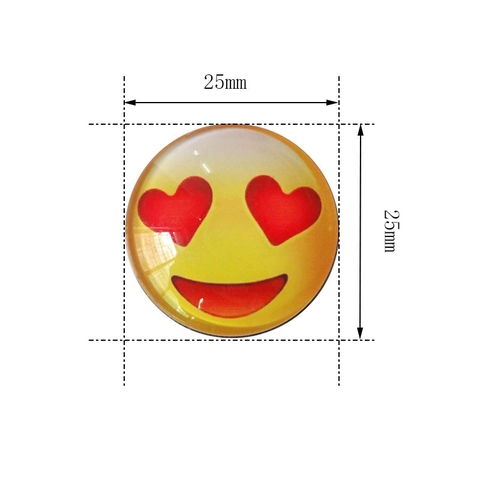 Calamite da Frigo Emoji in Vetro di Cristallo Rotondo Espressione Cartone Animato Magneti per Casa Cucina Ufficio Lavagna