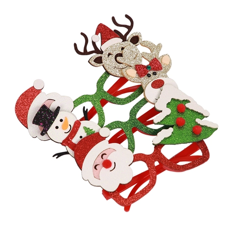 Montature Per Occhiali Decorativi Di Natale Brillantini Babbo Natale Renna Albero Di Natale Occhiali Per Feste Accessorio