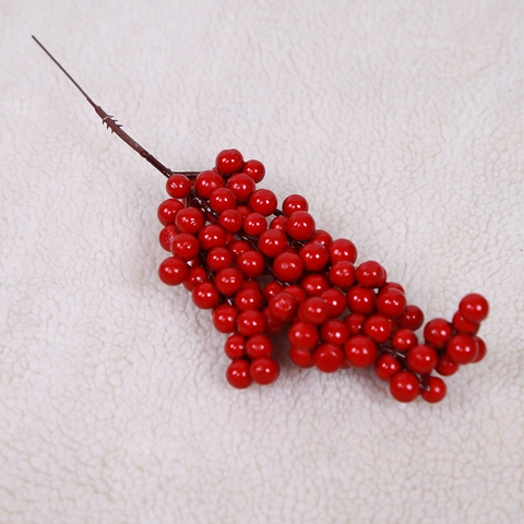 Artificial Red Berry Branch Christmas Decoration Simulated Berries Stem For DIY Holiday Home Decor Wedding Party Flowers