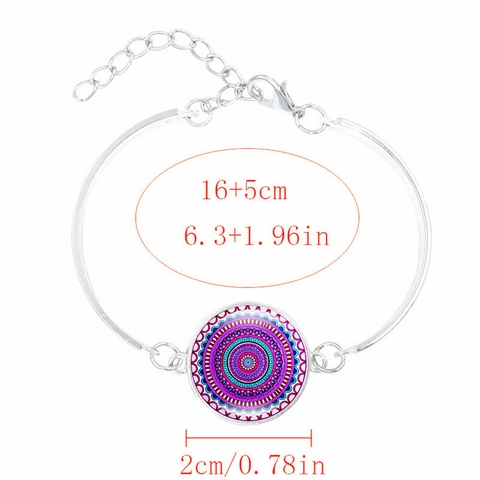 Bohemian Mandala Glass Moon Necklace Bracelet Stud Earrings Vintage Alloy Hollow Crescent Jewelry For Women Party Ethnic