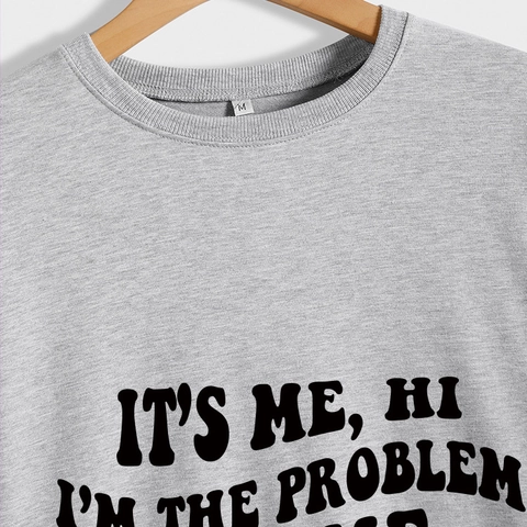 Damen Sweatshirt Rundhalsausschnitt Langarm Baumwollmischung Buchstabendruck Slogan Streetwear Casual Pullover Locker
