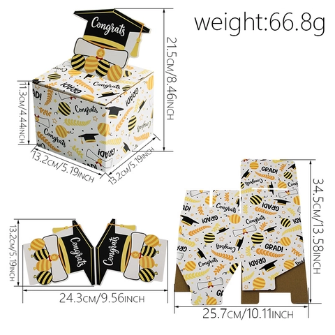 Graduation Surprise Money Box DIY Money Pulling Gift Box With Doctoral Cap Graduation Party Favors Cardboard Surprise Box