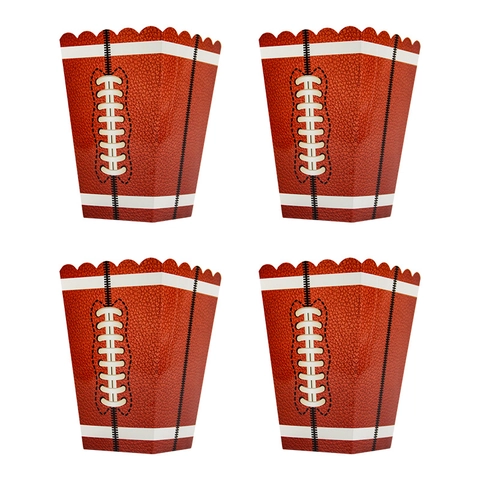 American Football Theme Popcorn Boxes For Sports Championship Party Cardboard Candy Containers Stadium Event Decoration