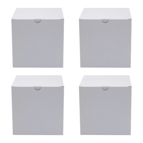 Vierkante Kraftpapier Cadeaudoos Snoepdoos Voor Bruiloft Feest DIY Opvouwbare Kartonnen Verpakking Wit Zwart Bruin