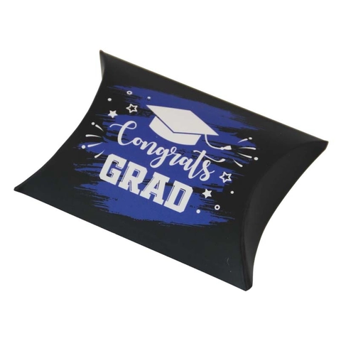 Graduation Theme Pillow Gift Box Cardstock Candy Packaging Box With Congrats Grad Print Graduation Party Favor Box