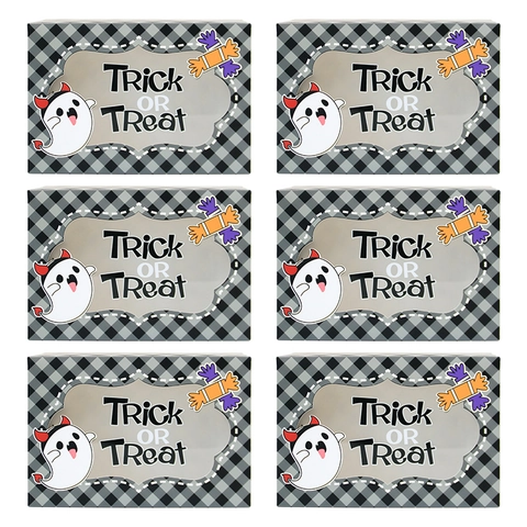 Halloween Gift Boxes Cardboard With PVC Window Trick Or Treat Patterns For Party Favor Candy Cookie Storage