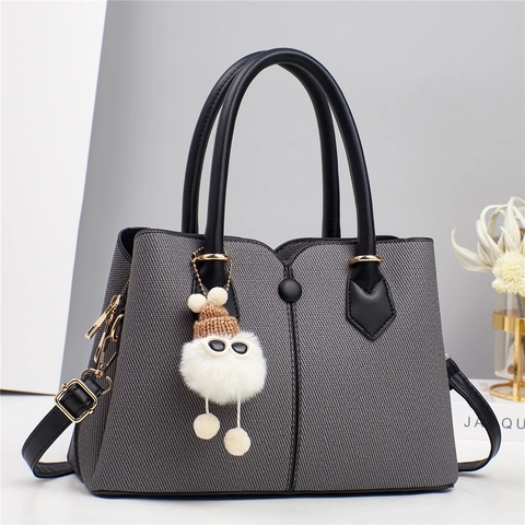Damen Patchwork Farbblock PU Leder Handtasche Elegant Große Kapazität Pendeln Umhängetasche Schicke Kontrastfarbe Griff Tasche