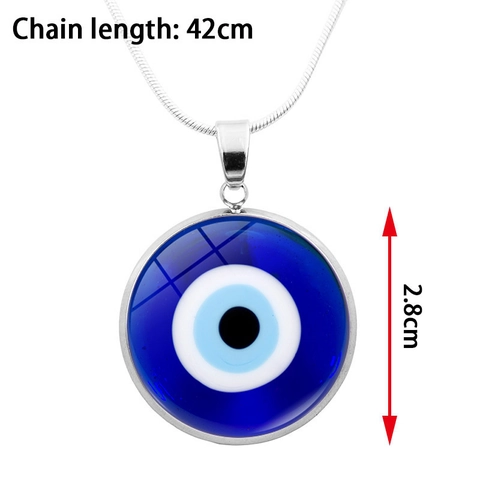 Collar con Colgante de Ojo Turco Azul para Mujeres Hombres Cobre Vidrio Nazar Amuleto de Protección Boho Cadena de Serpiente