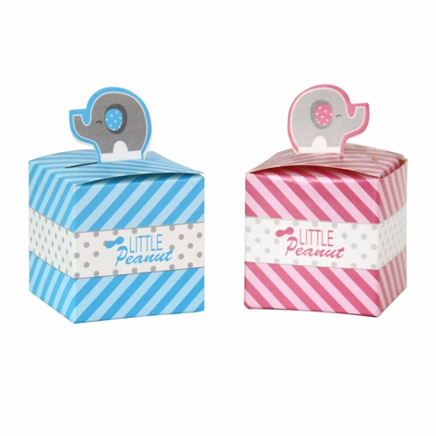 Little Peanut Elephant Paper Candy Box Stripes Polka Dots Baby Shower Birthday Party Favor Gift Packaging Case