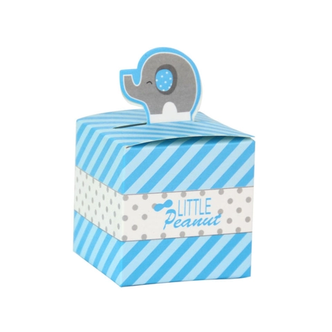 Little Peanut Elephant Paper Candy Box Stripes Polka Dots Baby Shower Birthday Party Favor Gift Packaging Case