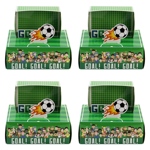 Fußball Thema Party Geschenkbox Stadion 3D Tor Design Papier Süßigkeiten Box Für Kinder Geburtstag Sport Feier Neuheit