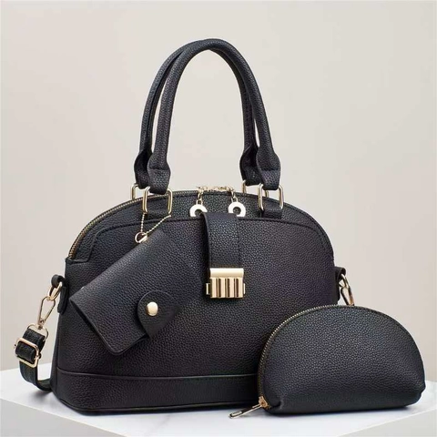 Sac À Main Femme Sac Bandoulière Petit Sac Carré Et Pochette Demi Lune Cuir PU Texture Litchi Grande Capacité Élégant