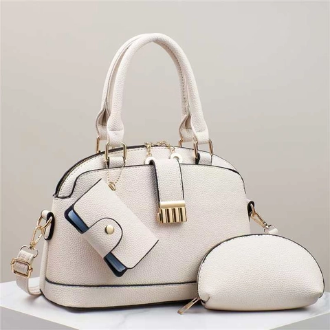 Sac À Main Femme Sac Bandoulière Petit Sac Carré Et Pochette Demi Lune Cuir PU Texture Litchi Grande Capacité Élégant